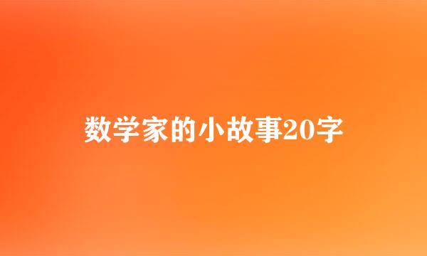 数学家的小故事20字
