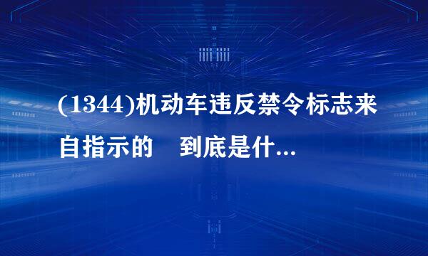 (1344)机动车违反禁令标志来自指示的 到底是什么意思？？明确点。我1个月居然给了我12张电360问答子罚单。