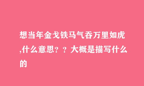 想当年金戈铁马气吞万里如虎,什么意思？？大概是描写什么的
