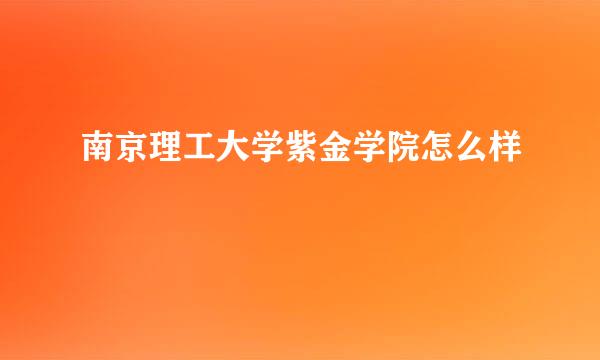 南京理工大学紫金学院怎么样