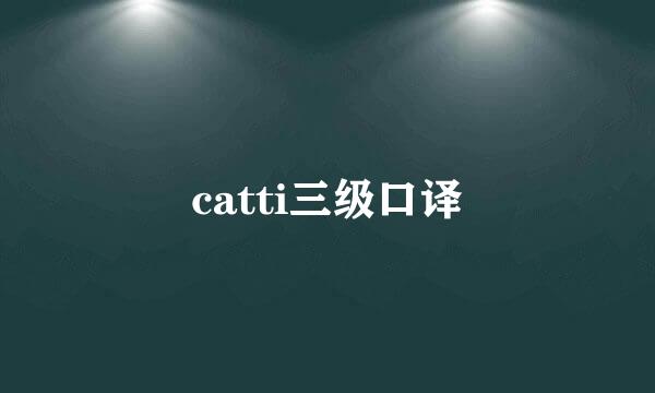 catti三级口译