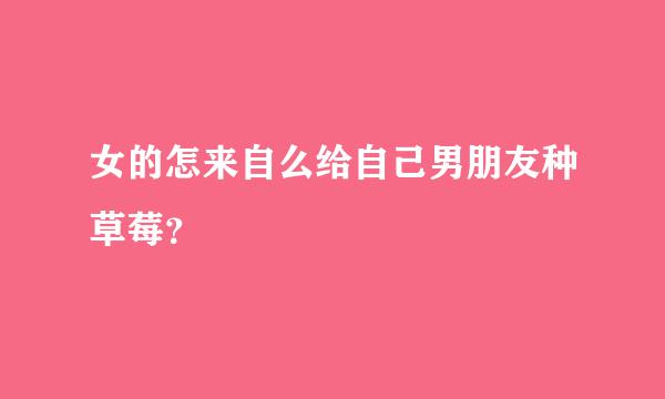 女的怎来自么给自己男朋友种草莓？