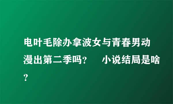电叶毛除办拿波女与青春男动漫出第二季吗？ 小说结局是啥？