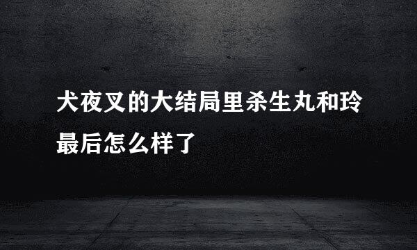 犬夜叉的大结局里杀生丸和玲最后怎么样了