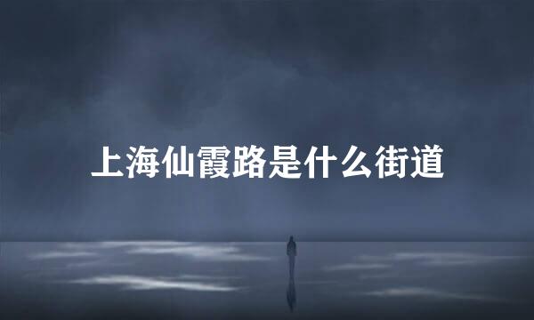 上海仙霞路是什么街道