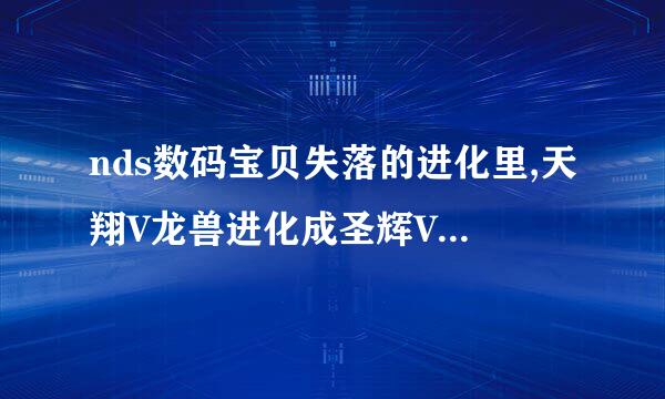 nds数码宝贝失落的进化里,天翔V龙兽进化成圣辉V龙兽,需要什么条件?