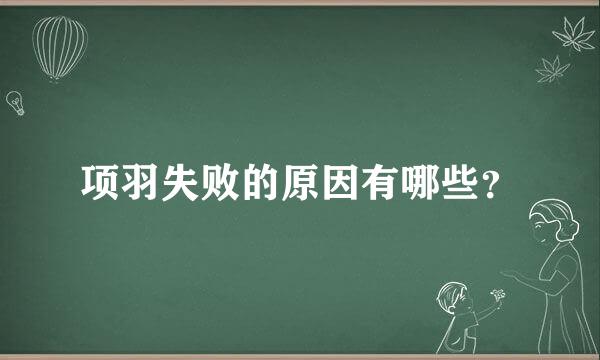 项羽失败的原因有哪些？