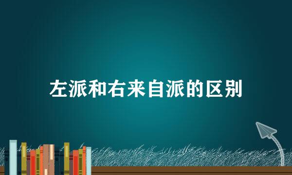 左派和右来自派的区别