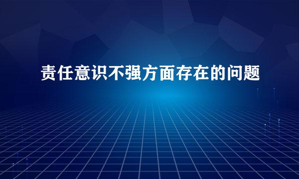 责任意识不强方面存在的问题