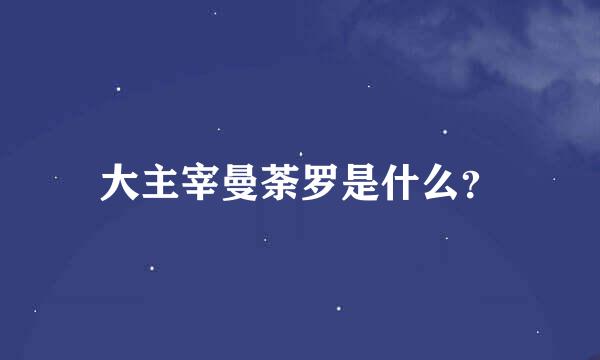 大主宰曼荼罗是什么？