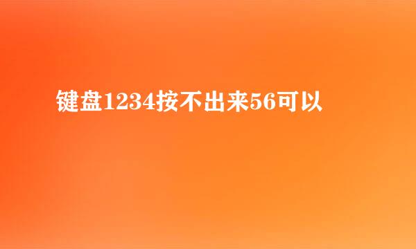 键盘1234按不出来56可以