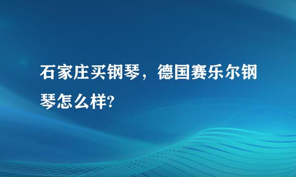 石家庄买钢琴，德国赛乐尔钢琴怎么样?