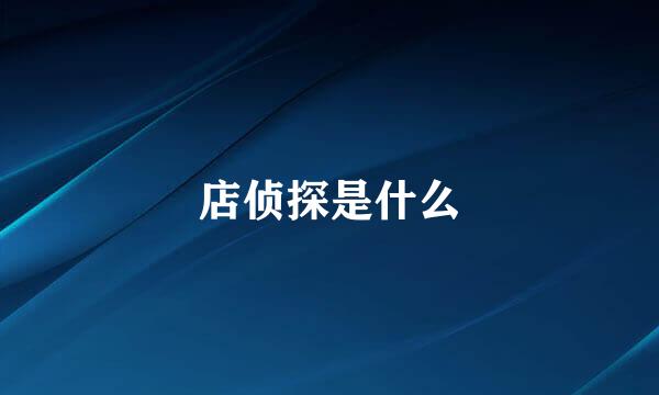 店侦探是什么