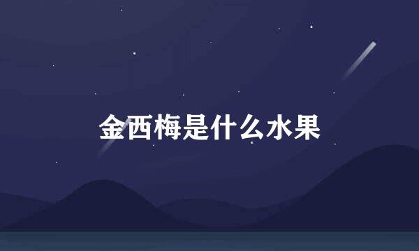 金西梅是什么水果