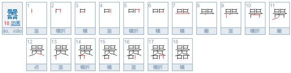 “嚣”的读音是什毛训么？