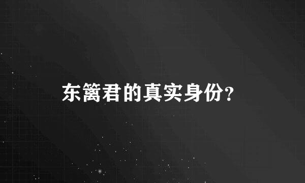东篱君的真实身份？