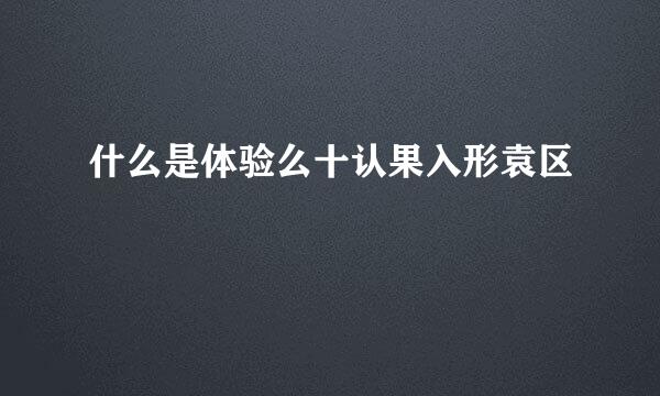 什么是体验么十认果入形袁区