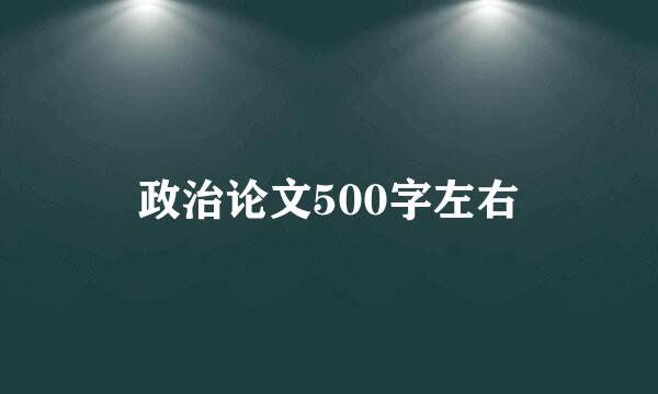 政治论文500字左右