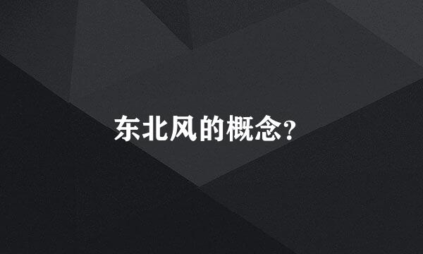 东北风的概念？