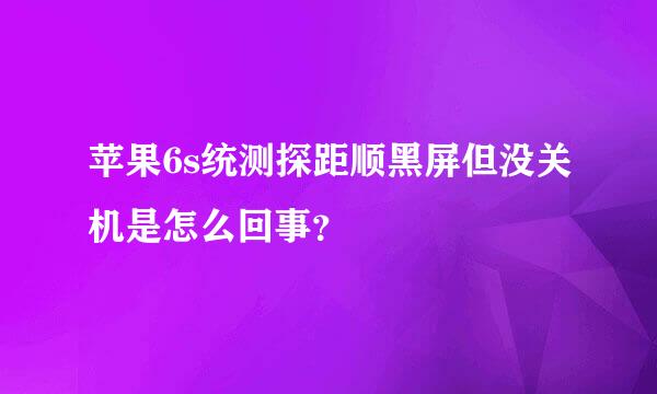 苹果6s统测探距顺黑屏但没关机是怎么回事？