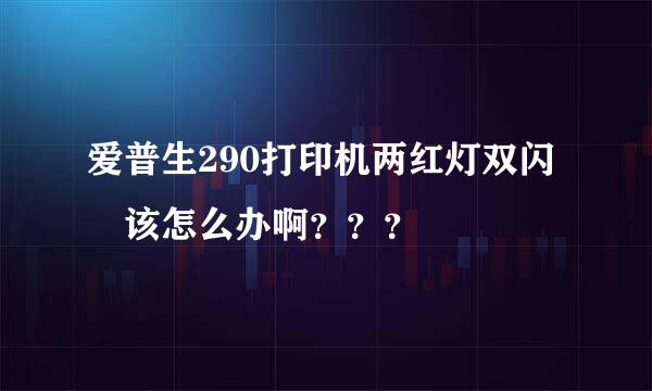 爱普生290打印机两红灯双闪 该怎么办啊？？？