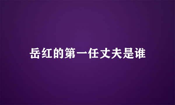岳红的第一任丈夫是谁