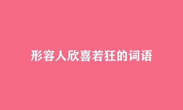 形容人欣喜若狂的词语