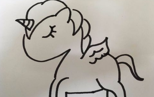 网红独角兽的简笔画怎么画？