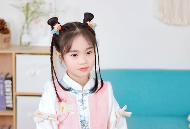 儿童古风头发怎么扎