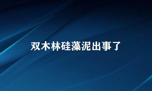 双木林硅藻泥出事了