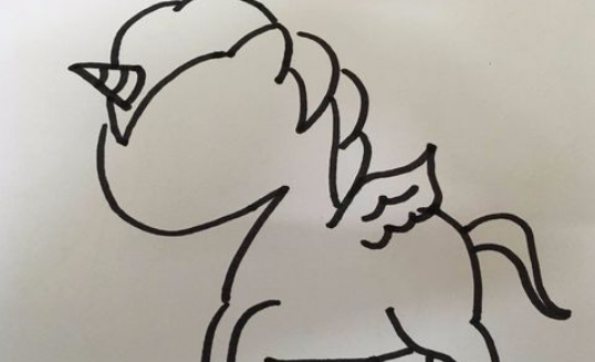 网红独角兽的简笔画怎么画？