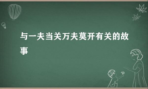 与一夫当关万夫莫开有关的故事