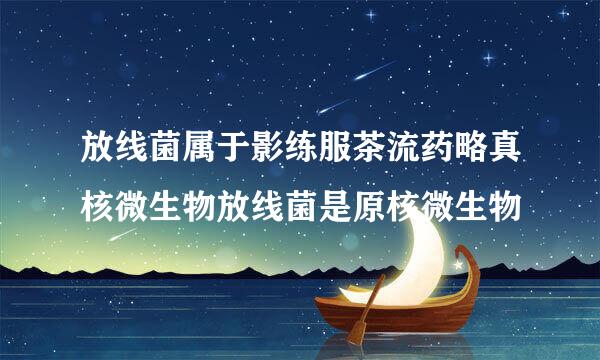 放线菌属于影练服茶流药略真核微生物放线菌是原核微生物