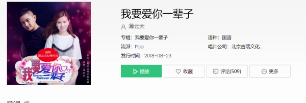我要爱你一辈子原唱