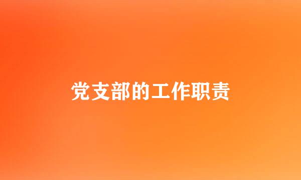 党支部的工作职责
