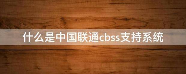 什么是中国联通c况显查毫景船报bss支持系统