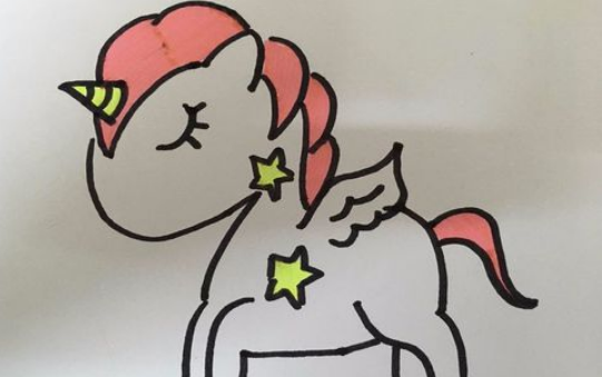 网红独角兽的简笔画怎么画？