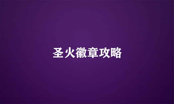 圣火徽章攻略