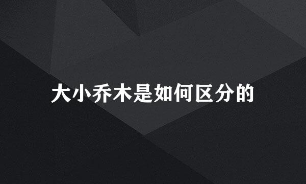大小乔木是如何区分的