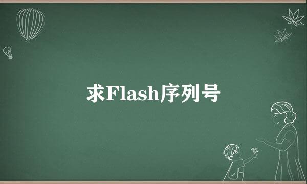 求Flash序列号