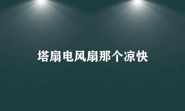 塔扇电风扇那个凉快