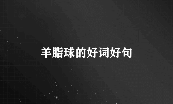 羊脂球的好词好句