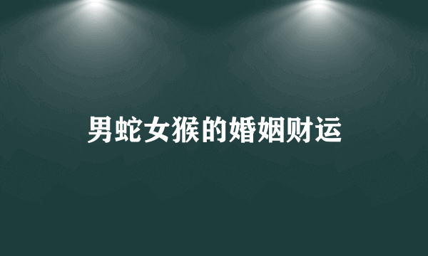 男蛇女猴的婚姻财运