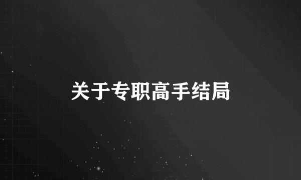 关于专职高手结局