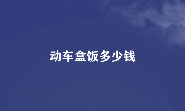 动车盒饭多少钱