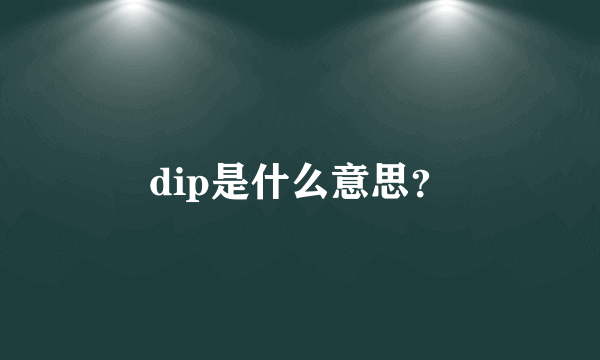 dip是什么意思？