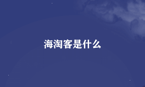 海淘客是什么