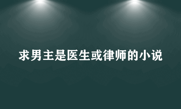 求男主是医生或律师的小说