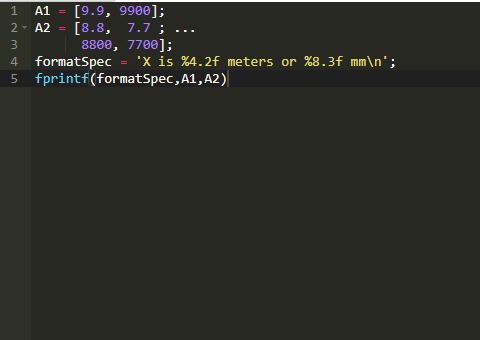 请教MATLAB里面fprintf语句的意思