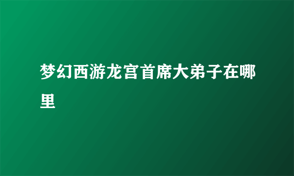 梦幻西游龙宫首席大弟子在哪里